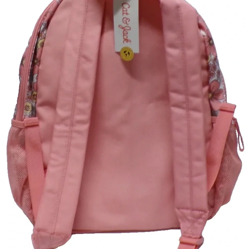 Kids' 16 Floral Two Pocket Backpack - Cat & Jack™ Coral Orange